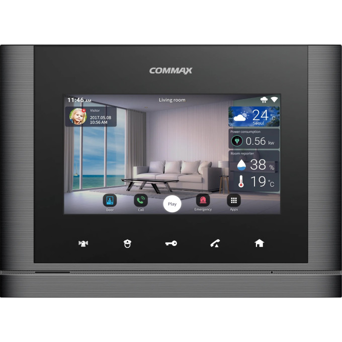 Абонентский монитор COMMAX CDV-70M/VZ Metalo Dark Silver